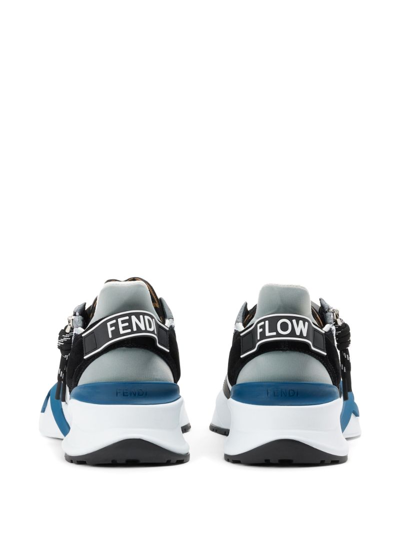 White Flow Panelled Sneakers