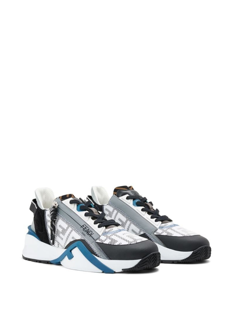 White Flow Panelled Sneakers