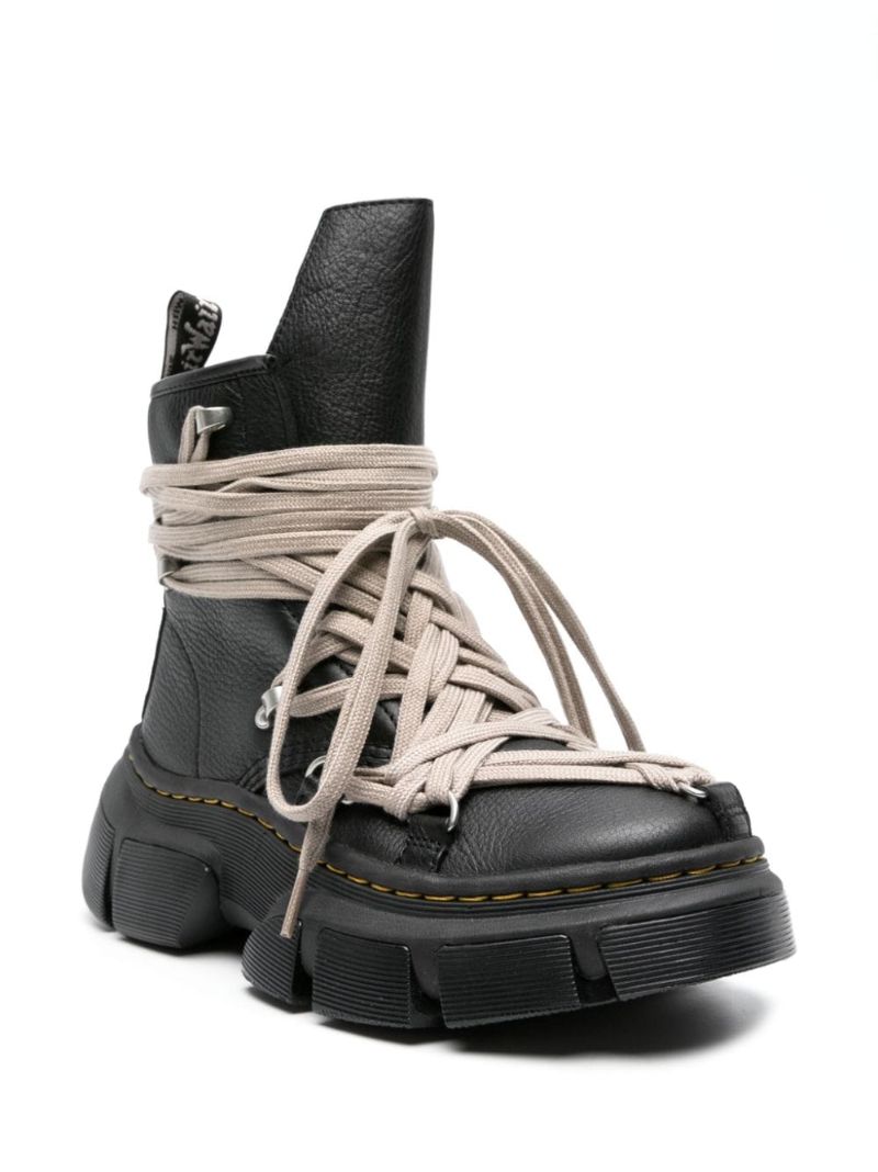Black X Rick Owens 1460 Leather Boots