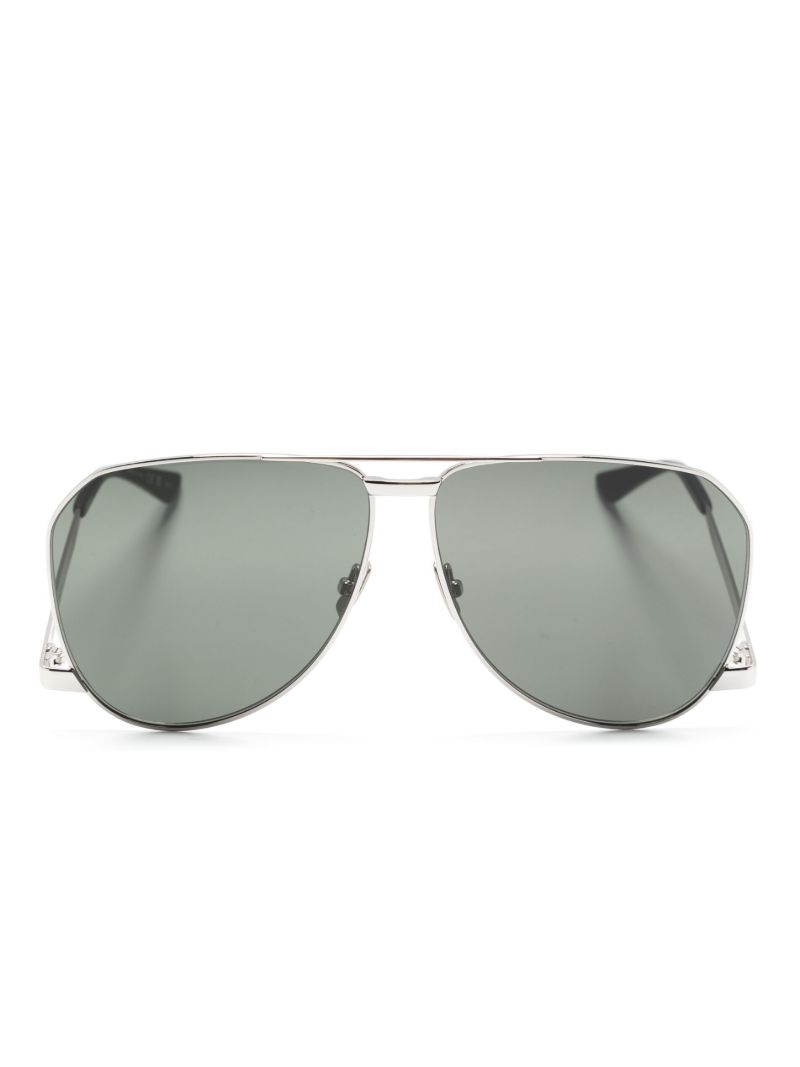 Silver-tone Dust Pilot-frame Sunglasses