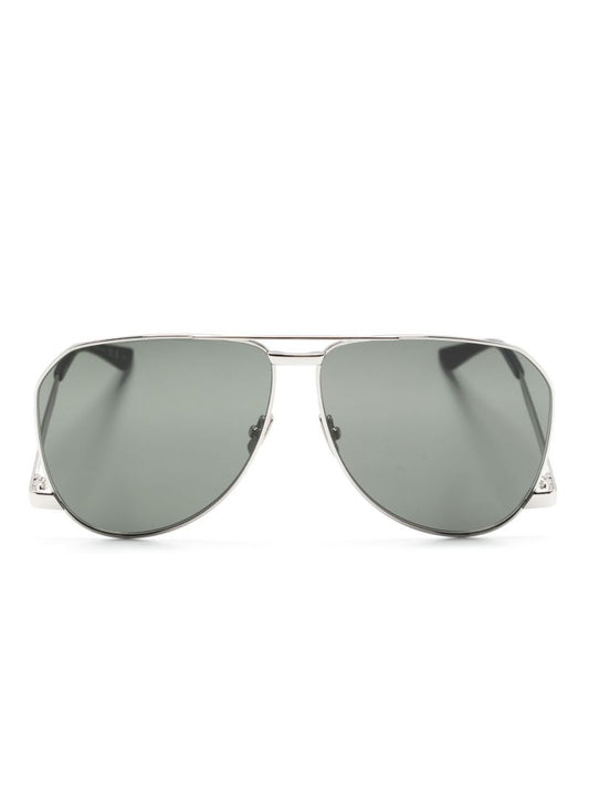 Silver-tone Dust Pilot-frame Sunglasses
