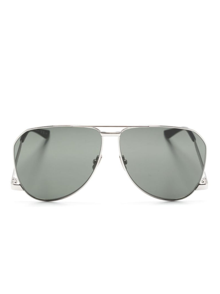 Silver-tone Dust Pilot-frame Sunglasses