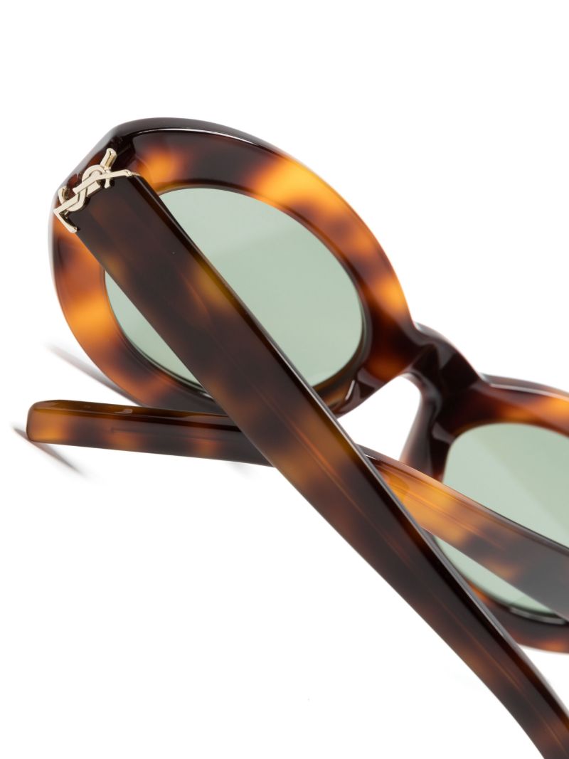 Brown Monogram Oval-frame Sunglasses