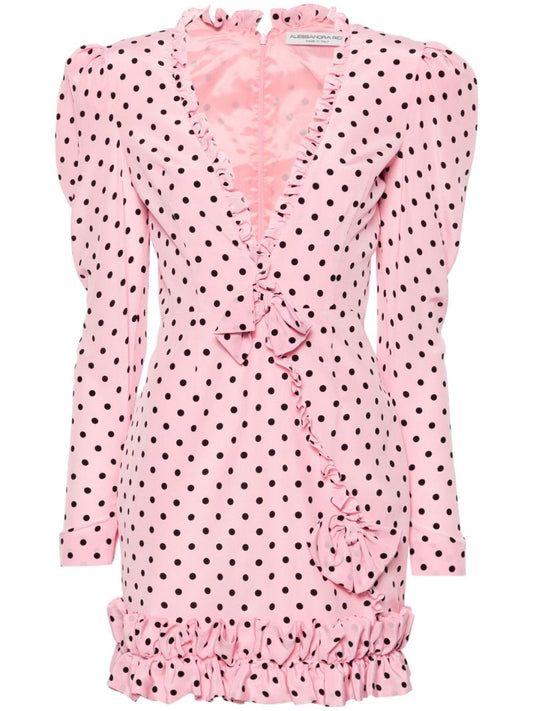 Pink Polka Dot-print Dress