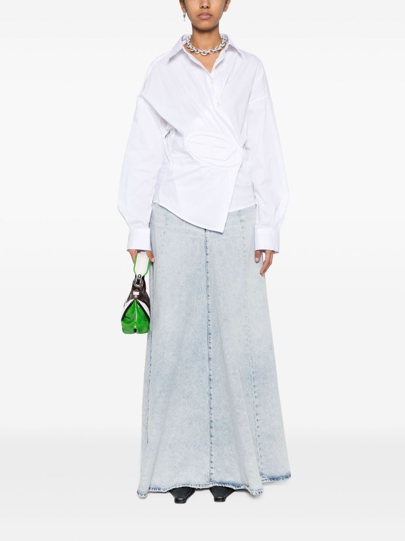 White C-siz-n1 Draped Shirt