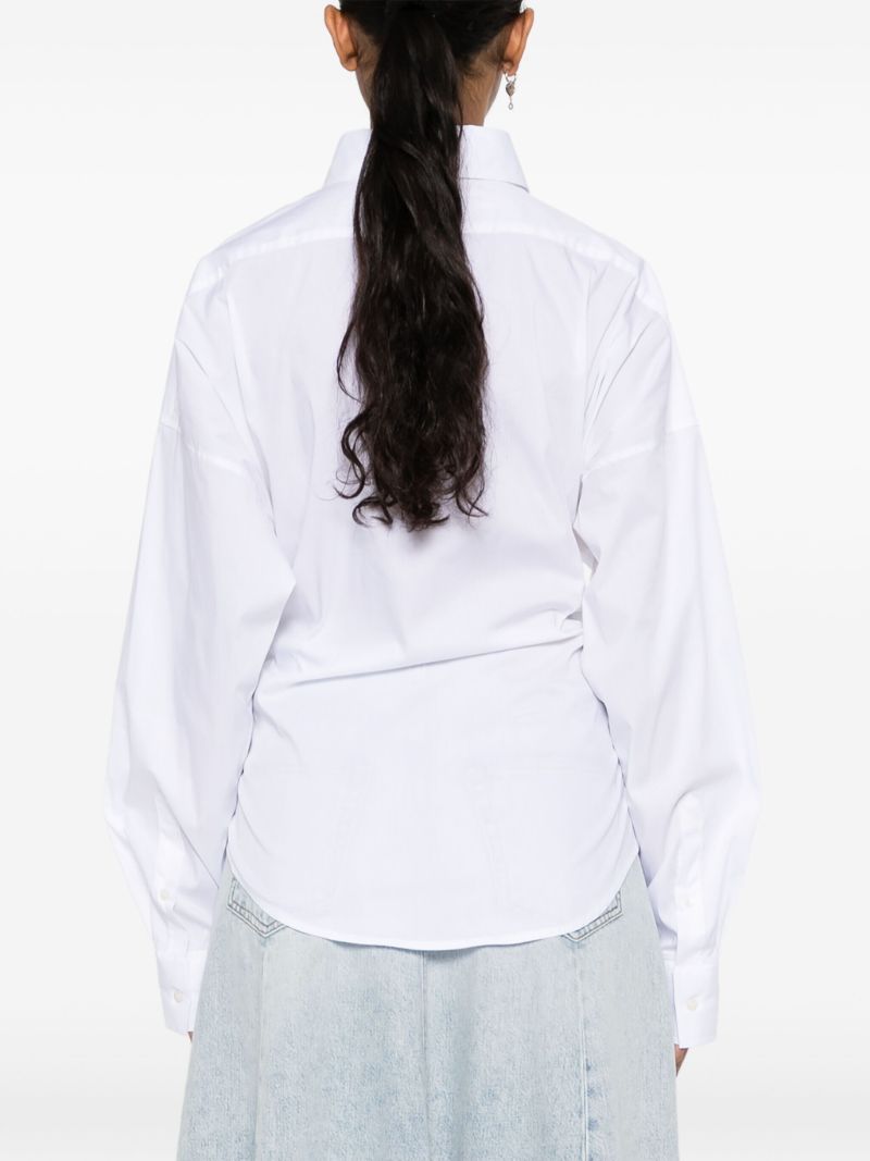 White C-siz-n1 Draped Shirt