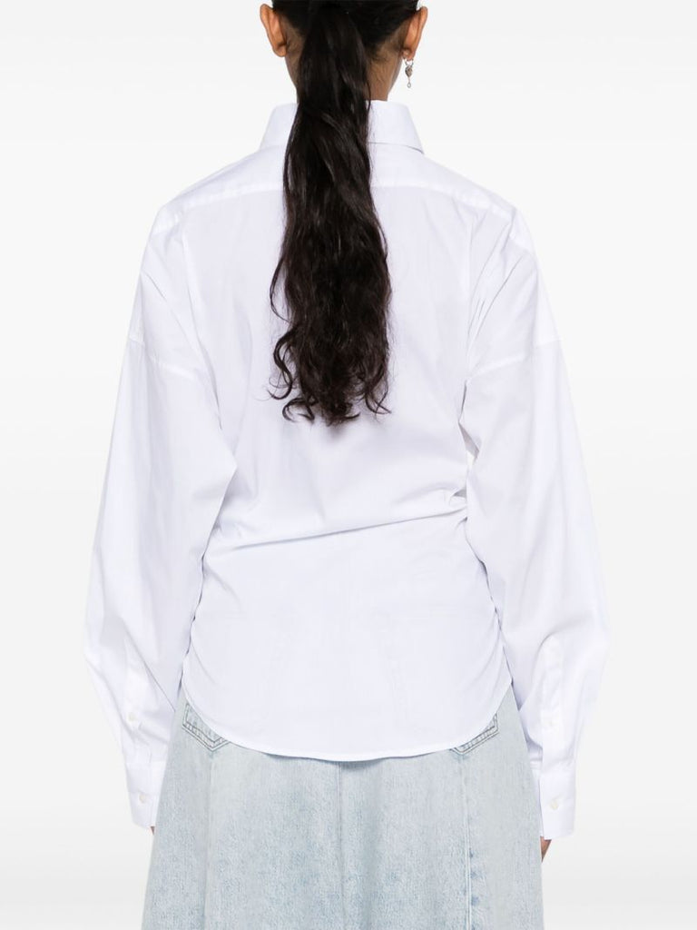 White C-siz-n1 Draped Shirt