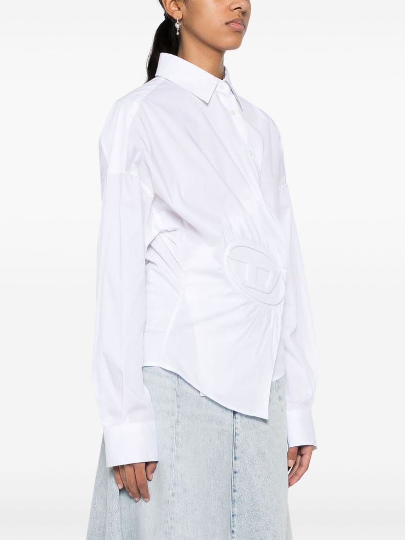 White C-siz-n1 Draped Shirt