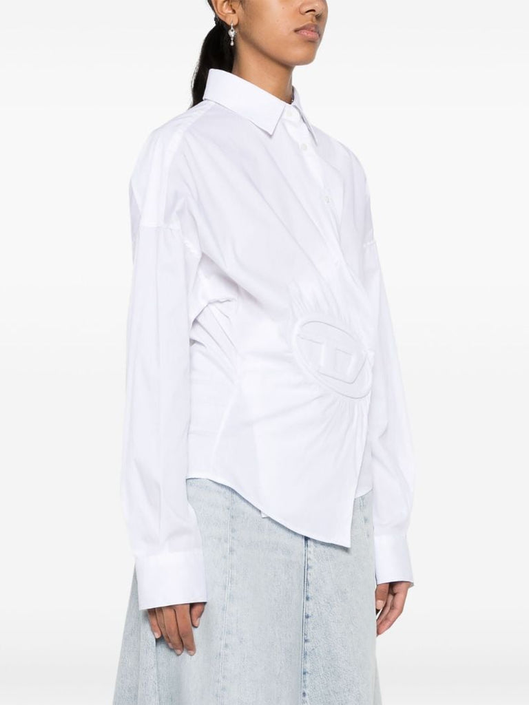 White C-siz-n1 Draped Shirt