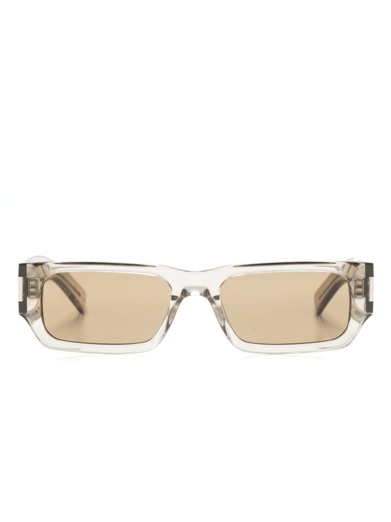 Neutral Rectangle-frame Sunglasses