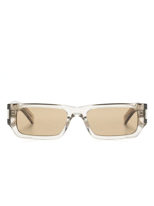 Neutral Rectangle-frame Sunglasses