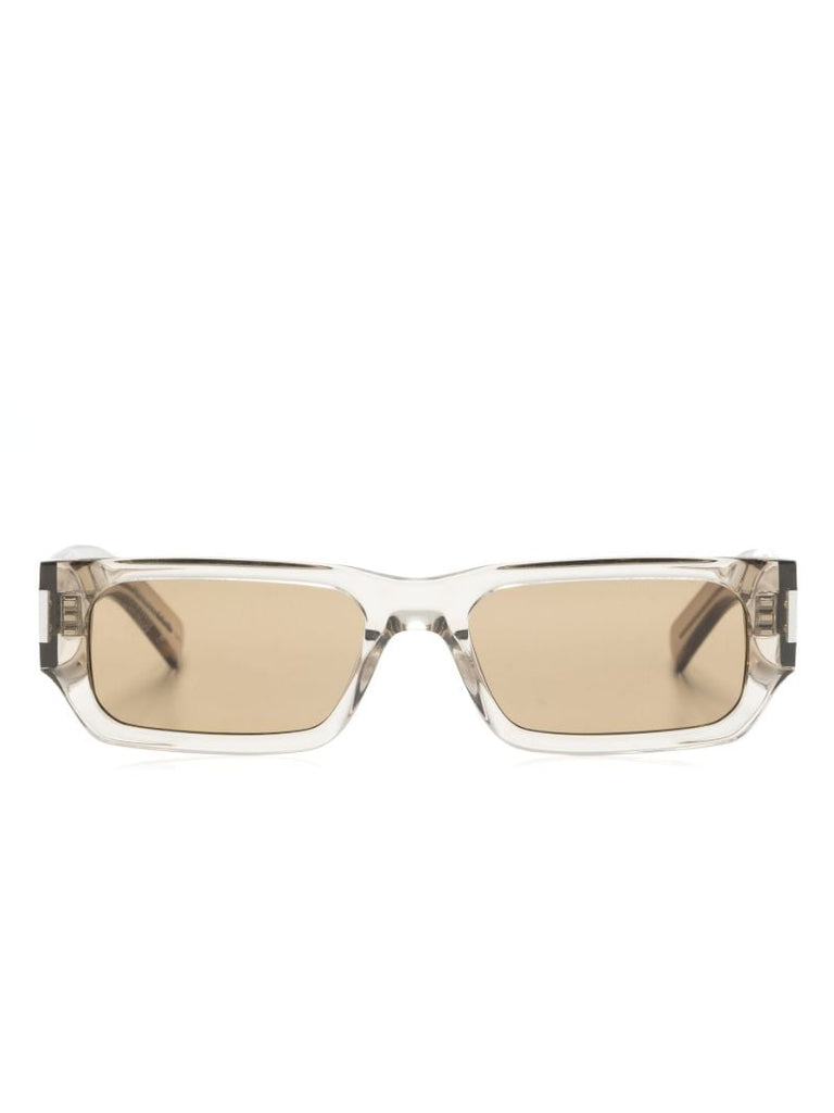Neutral Rectangle-frame Sunglasses