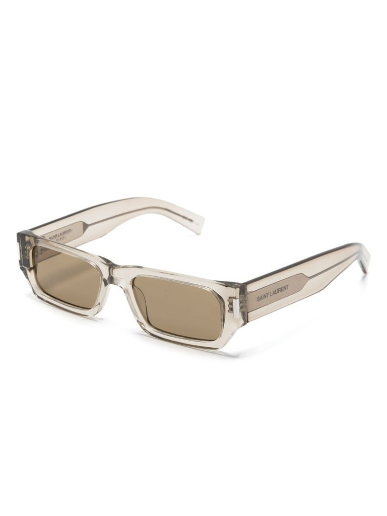 Neutral Rectangle-frame Sunglasses