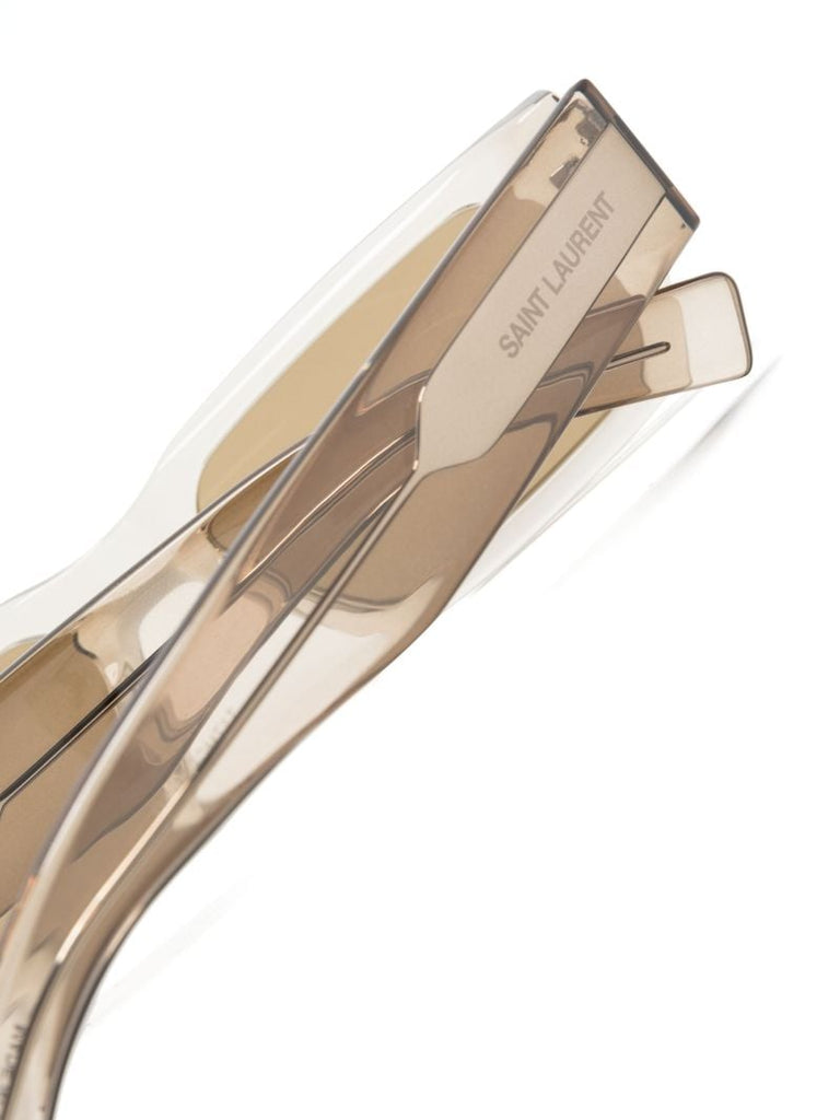 Neutral Rectangle-frame Sunglasses