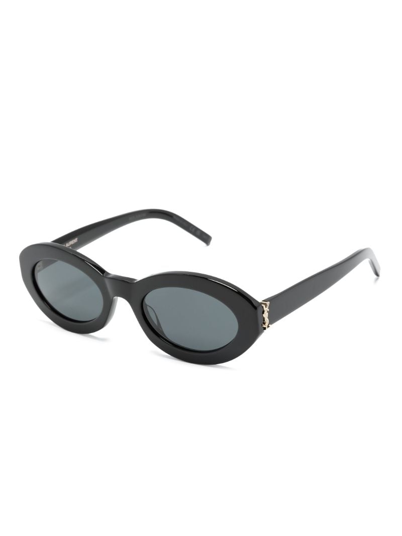 Black Monogram Oval-frame Sunglasses
