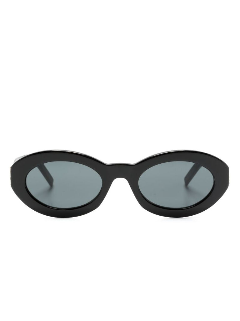 Black Monogram Oval-frame Sunglasses