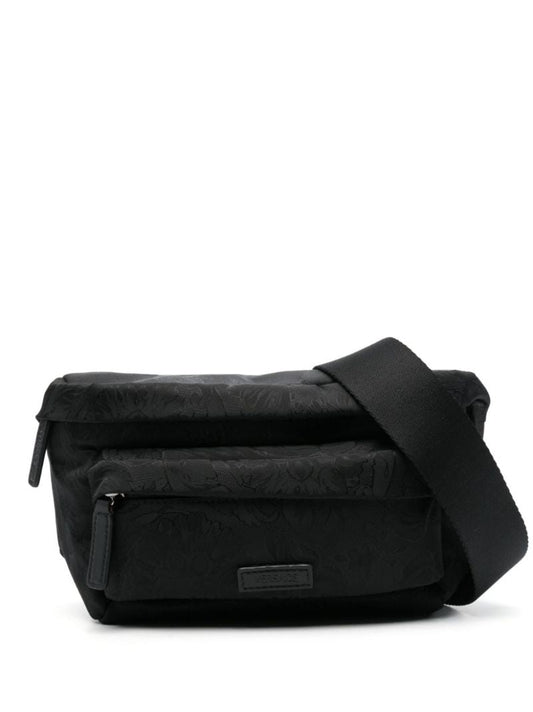 Black Barocco-jacquard Belt Bag