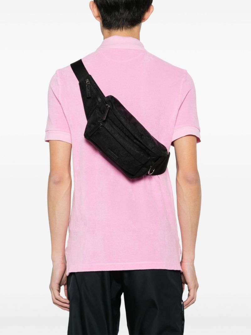Black Barocco-jacquard Belt Bag