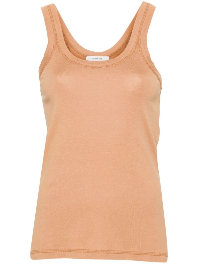 Brown Cotton Tank Top