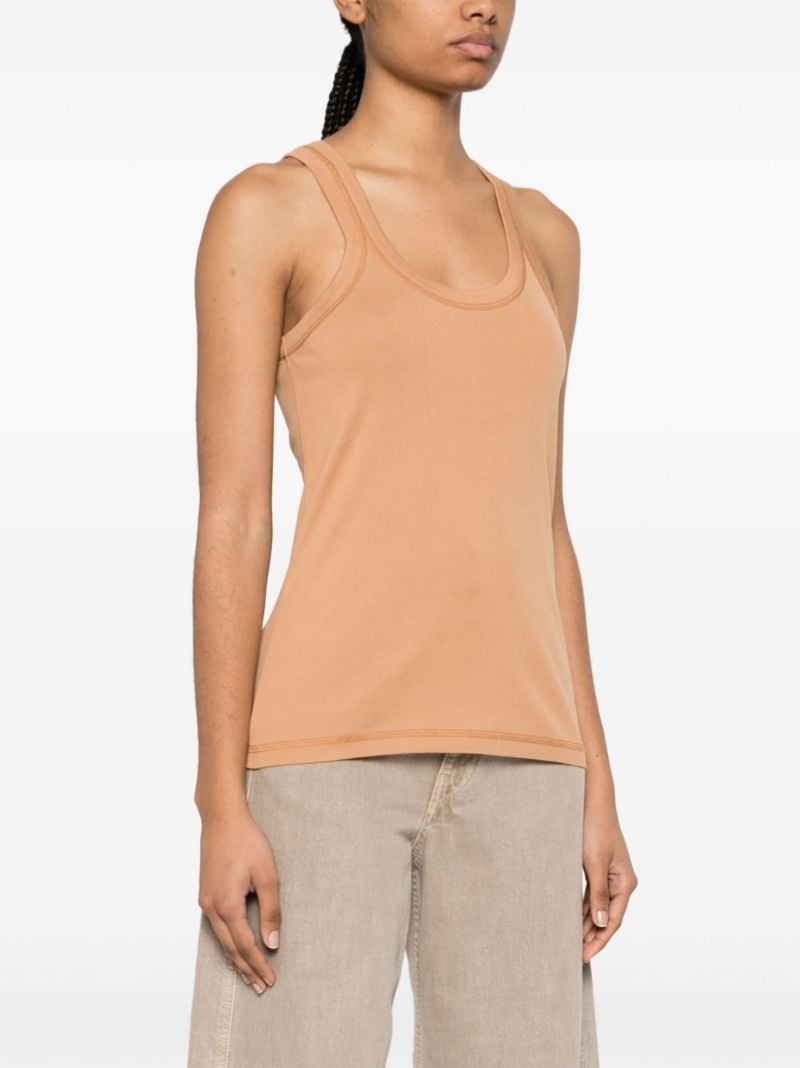 Brown Cotton Tank Top