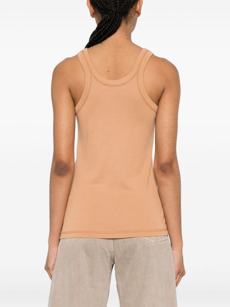 Brown Cotton Tank Top