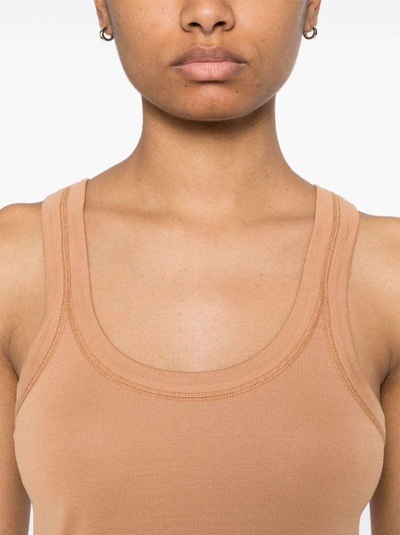 Brown Cotton Tank Top