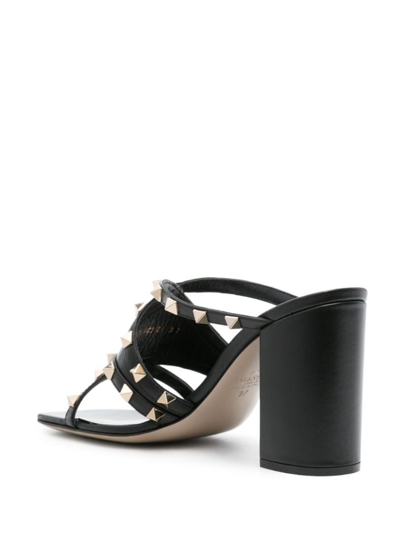 Black Rockstud 100mm Leather Sandals