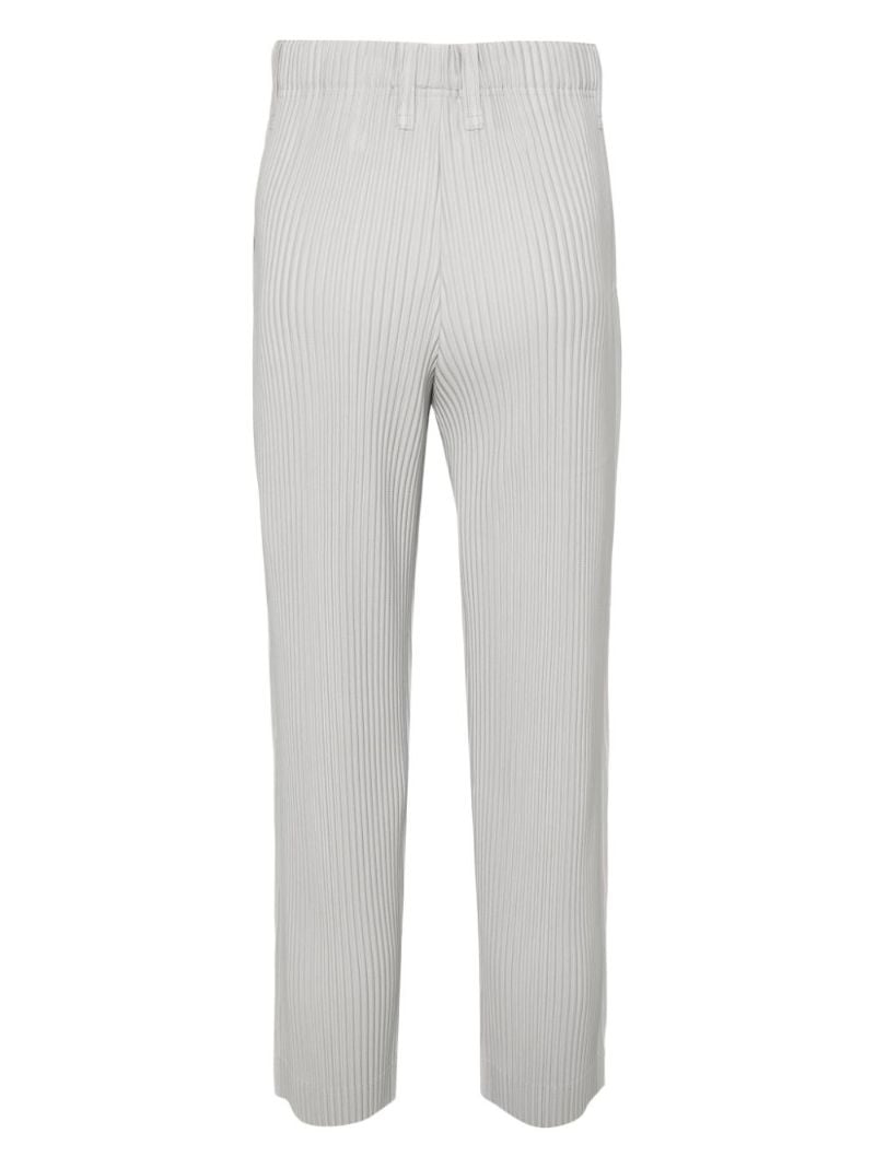 Grey Tapered PlissÃ_x0083_Â© Trousers