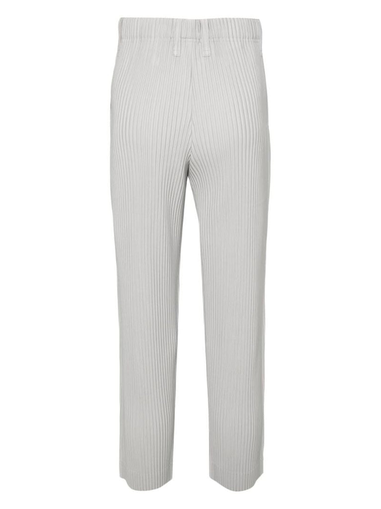 Grey Tapered PlissÃ_x0083_Â© Trousers
