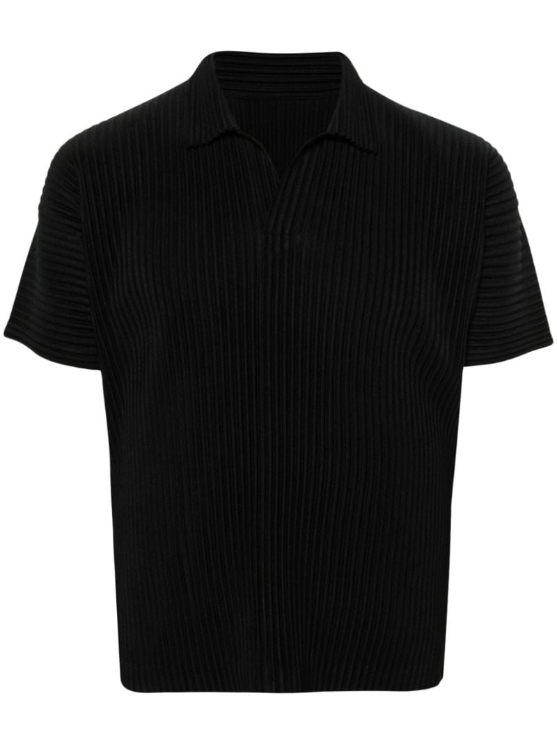 Black Basics PlissÃ_x0083_Â© Polo Shirt