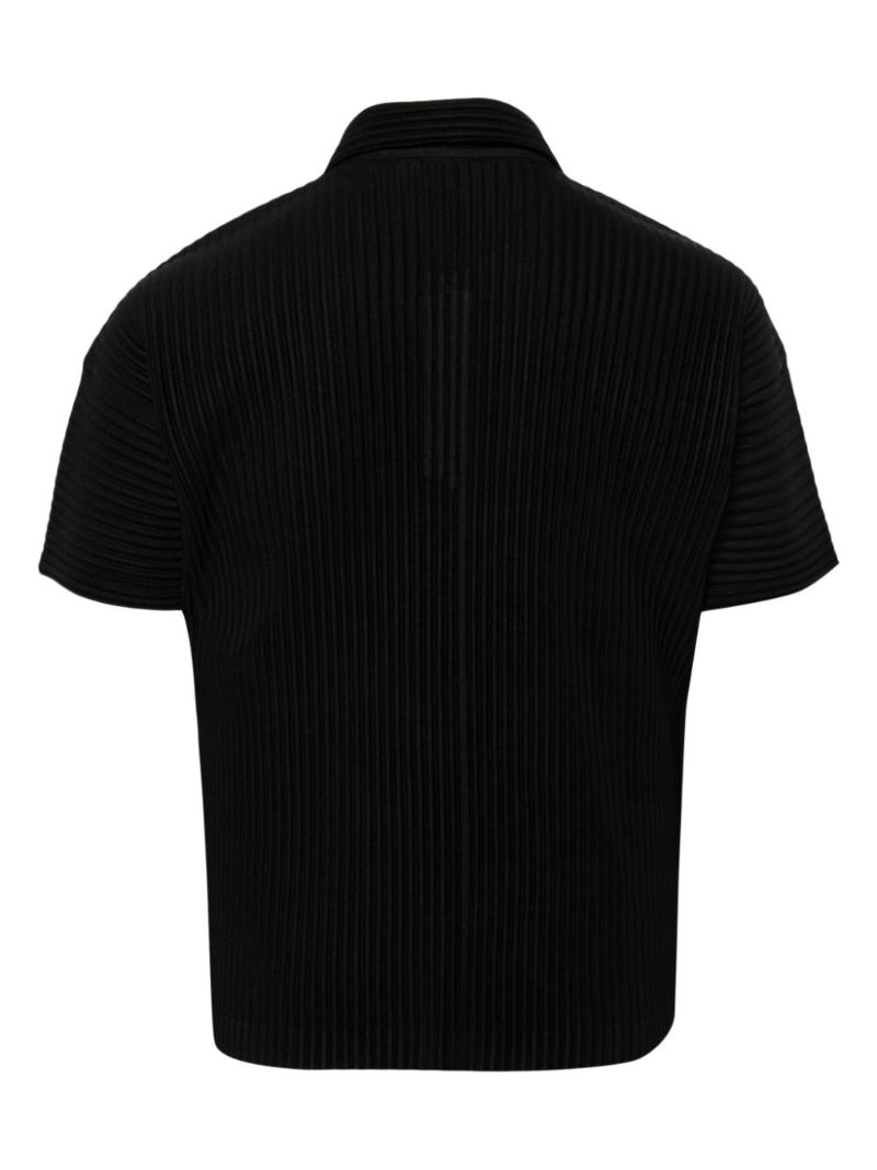 Black Basics PlissÃ_x0083_Â© Polo Shirt