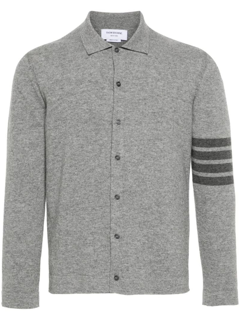 Grey 4-bar Cashmere Cardigan