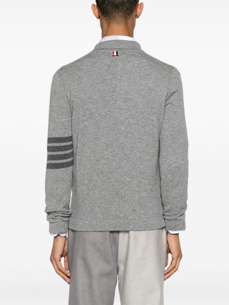 Grey 4-bar Cashmere Cardigan