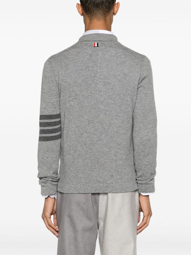 Grey 4-bar Cashmere Cardigan
