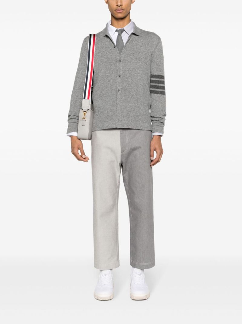 Grey 4-bar Cashmere Cardigan