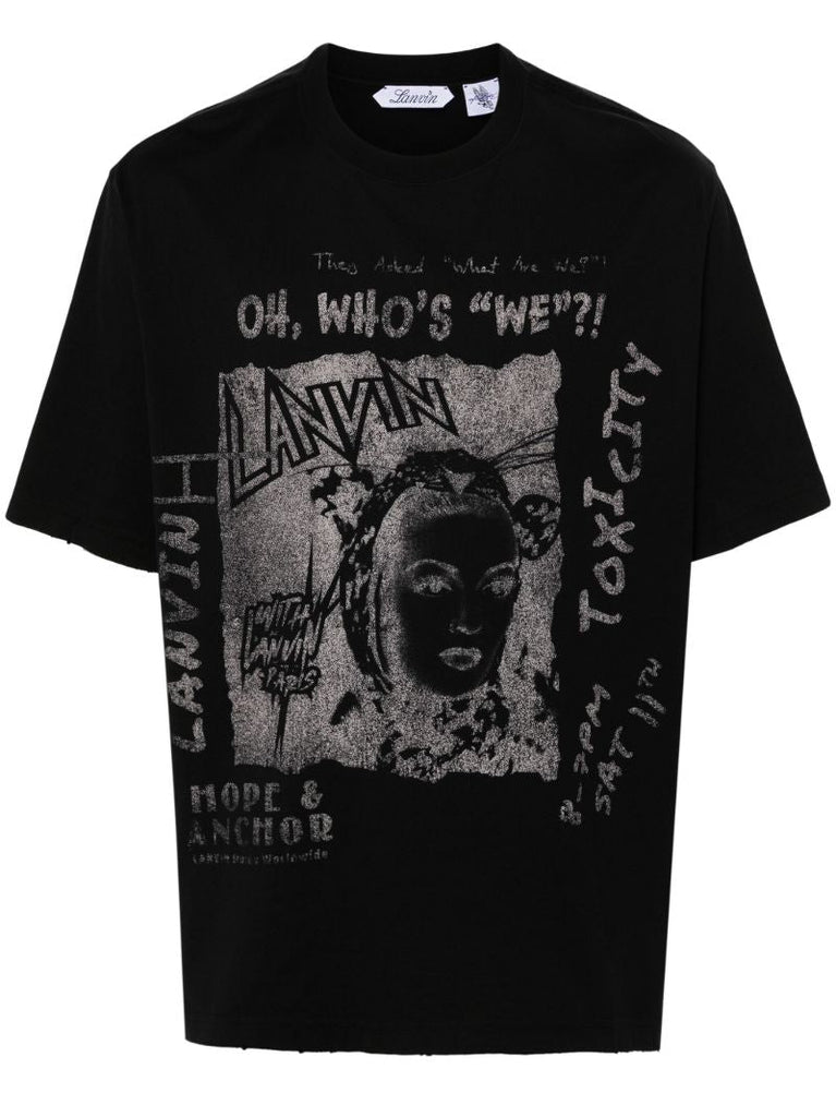 X Future Black Graphic Print T-shirt