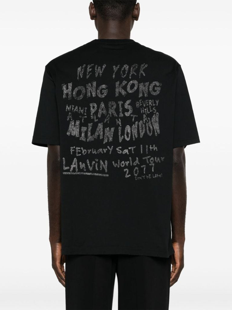 X Future Black Graphic Print T-shirt