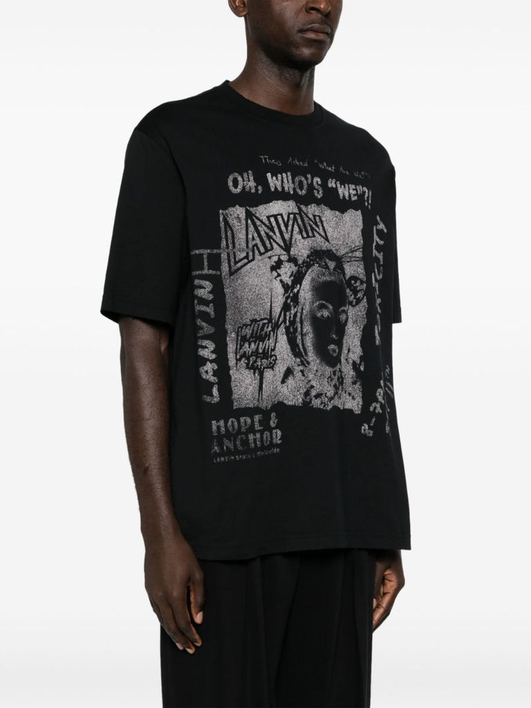 X Future Black Graphic Print T-shirt