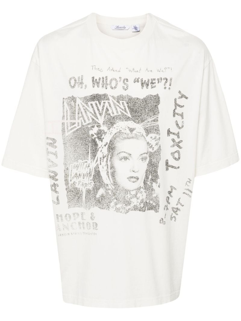 X Future White Graphic Print T-shirt