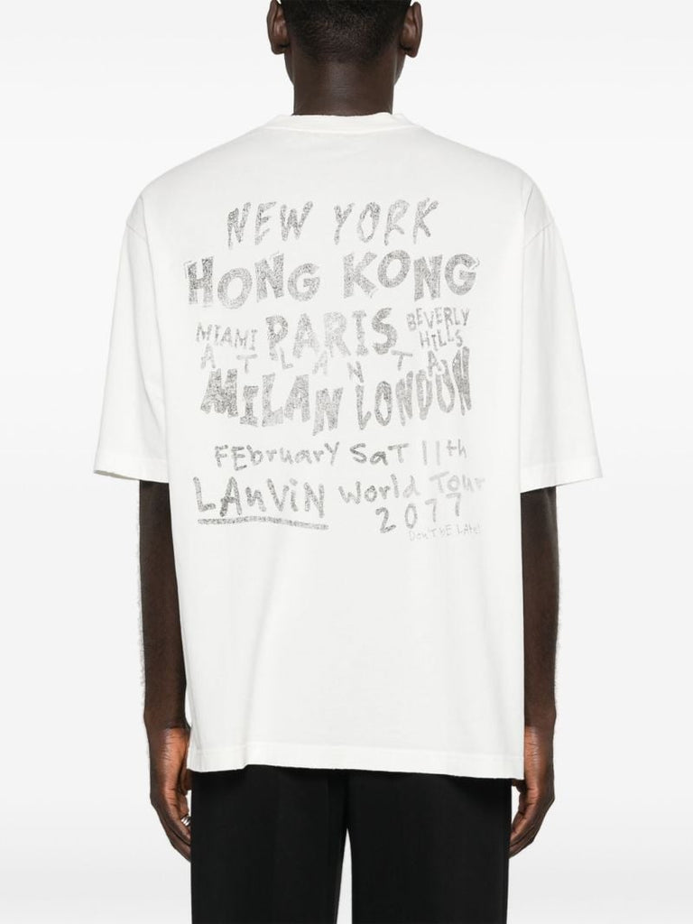 X Future White Graphic Print T-shirt
