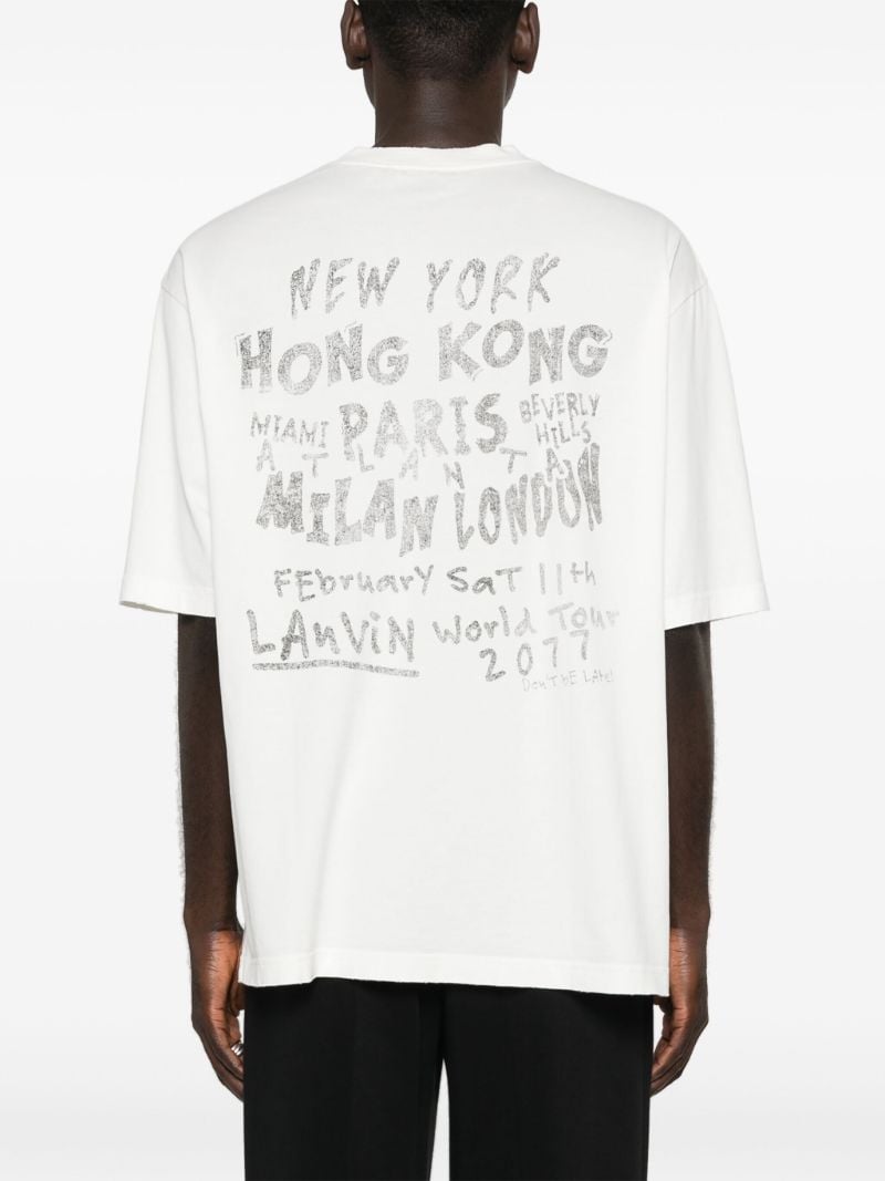 X Future White Graphic Print T-shirt