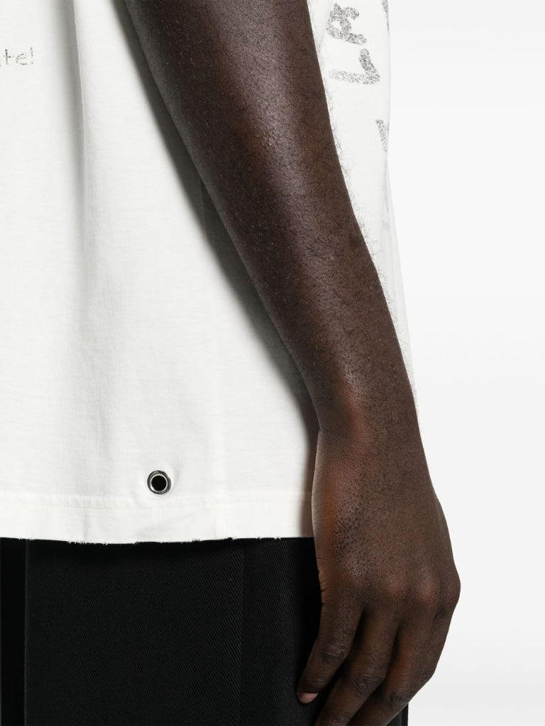 X Future White Graphic Print T-shirt