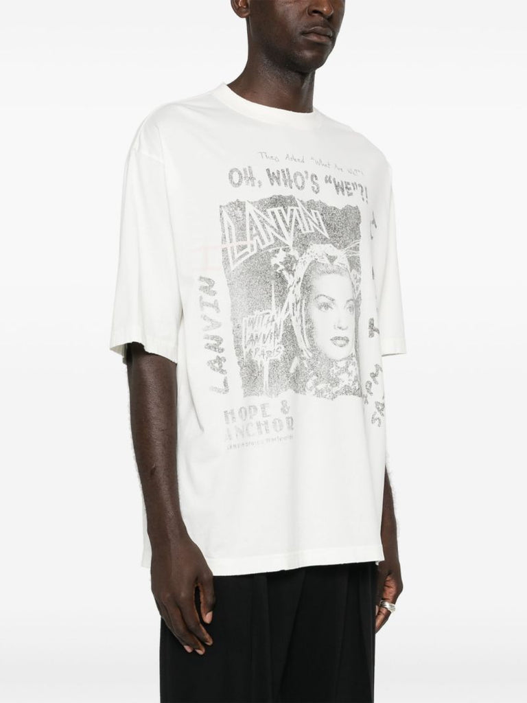 X Future White Graphic Print T-shirt