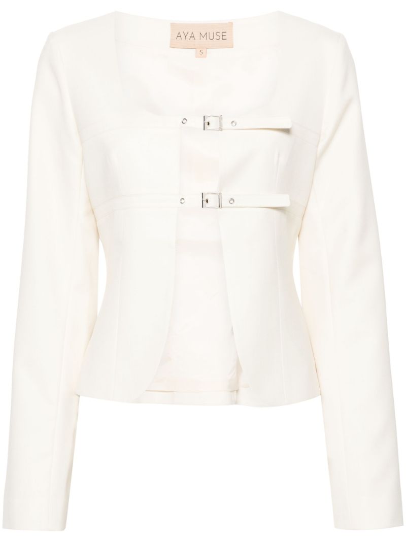 White Apure Buckled Jacket