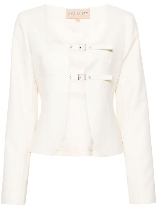 White Apure Buckled Jacket