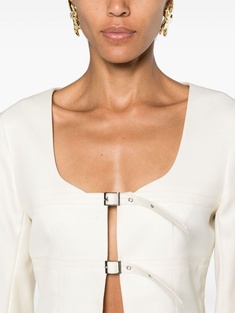 White Apure Buckled Jacket