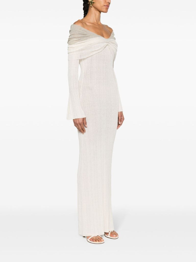 Grey Joysa Off-shoulder Gown