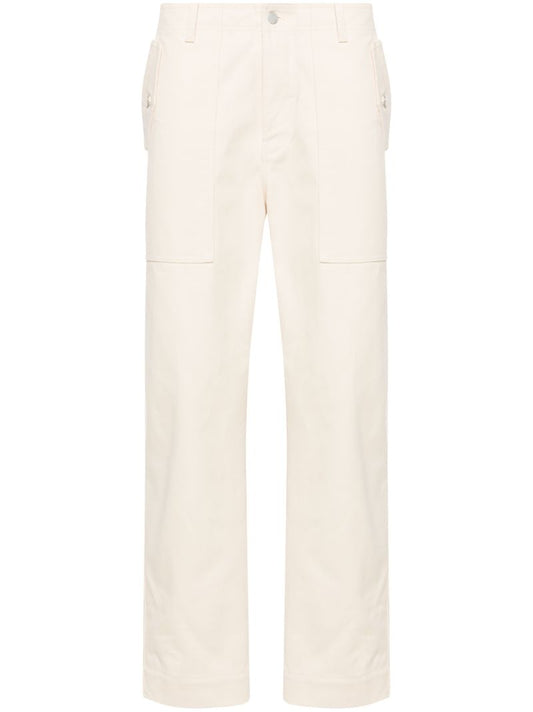 White Workwear Straight-leg Jeans