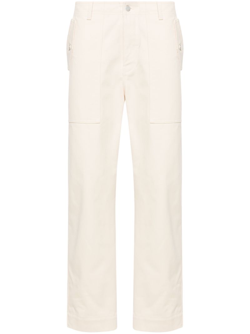 White Workwear Straight-leg Jeans