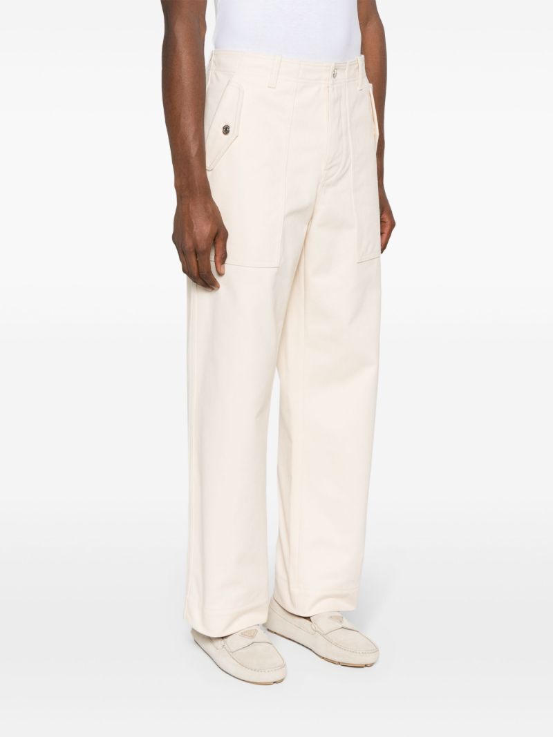 White Workwear Straight-leg Jeans